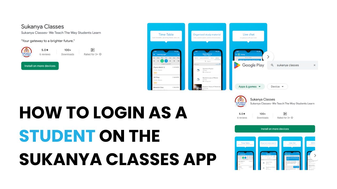 how to login as a student on the app