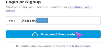 Signup by Mobile Number - Procedure