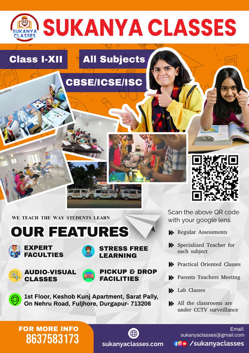 Sukanya Classes cbse icse admission flyer